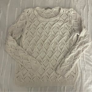 white loose knit sweater
Loft
size large
like new